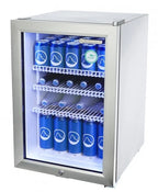 Gastro-Cool KW65 Getränkekühlschrank 62 Liter Edelstahl, LED