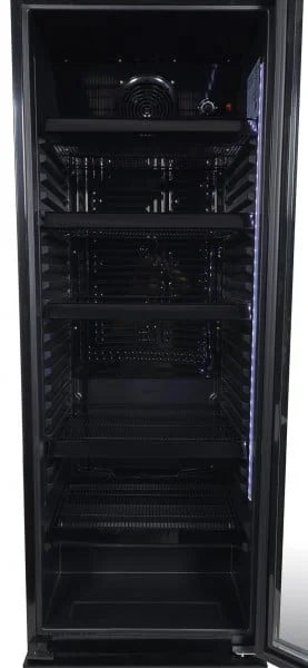Armoire réfrigérée à boissons noire/noire - 339 l - porte vitrée - froid ventilé