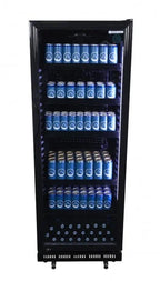 Armoire réfrigérée à boissons noire/noire - 339 l - porte vitrée - froid ventilé