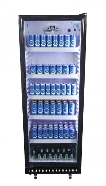 Armoire réfrigérée à boissons noire/blanche - 339 l - porte vitrée - froid par compression - ECO STAR 360