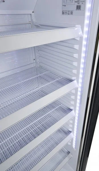 Armoire réfrigérée à boissons noire/blanche - 339 l - porte vitrée - froid par compression - ECO STAR 360