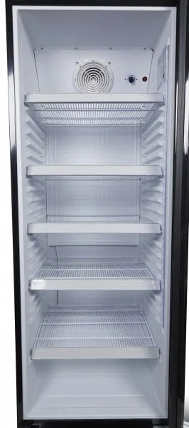 Armoire réfrigérée à boissons noire/blanche - 339 l - porte vitrée - froid par compression - ECO STAR 360