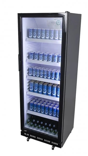 Armoire réfrigérée à boissons noire/blanche - 339 l - porte vitrée - froid par compression - ECO STAR 360