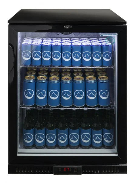 Gastro-Cool Barkühlschrank 128 Liter schwarz, LED, unterbaufähig