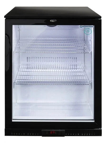Gastro-Cool Barkühlschrank 128 Liter schwarz, LED, unterbaufähig