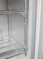 Réfrigérateur d'arrière de bar inox - 128 l - porte vitrée - froid ventilé - encastrable