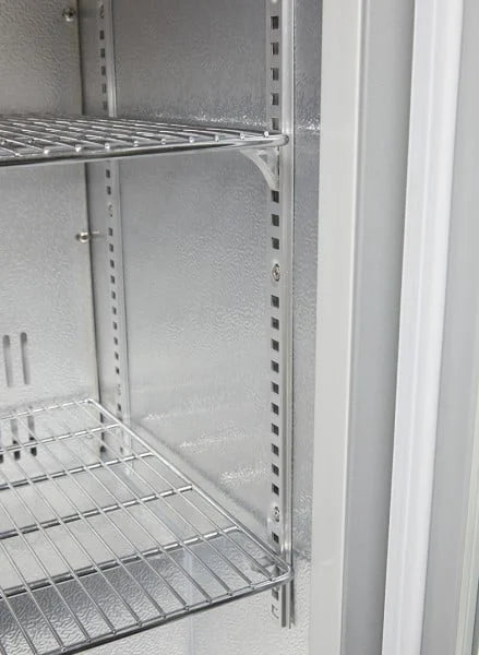 Réfrigérateur d'arrière de bar inox - 128 l - porte vitrée - froid ventilé - encastrable