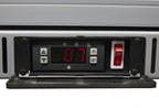 Réfrigérateur d'arrière de bar inox - 128 l - porte vitrée - froid ventilé - encastrable