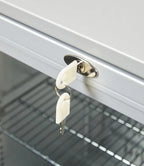 Réfrigérateur d'arrière de bar inox - 128 l - porte vitrée - froid ventilé - encastrable