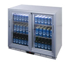Réfrigérateur d'arrière de bar - 200 l - portes vitrées coulissantes - froid ventilé - encastrable