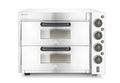 Hendi Doppeldeck-Pizzaofen 3000W, Silber, 230V/3000W, 585x625x(H)439mm