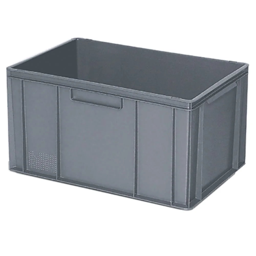 Bac gerbable Euro 600x400 mm, 2 barrettes de préhension, gris - 320 mm