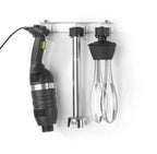 Hendi Set : mixeur plongeant 350 à vitesse variable + fouet + support de fixation murale, Kitchen Line, noir, 230V/350W, Ø 100x110mm