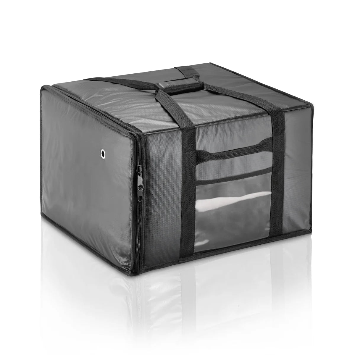 Sac isotherme, pour 6 pizzas, 51 x 48 x 34 cm, noir, plastique