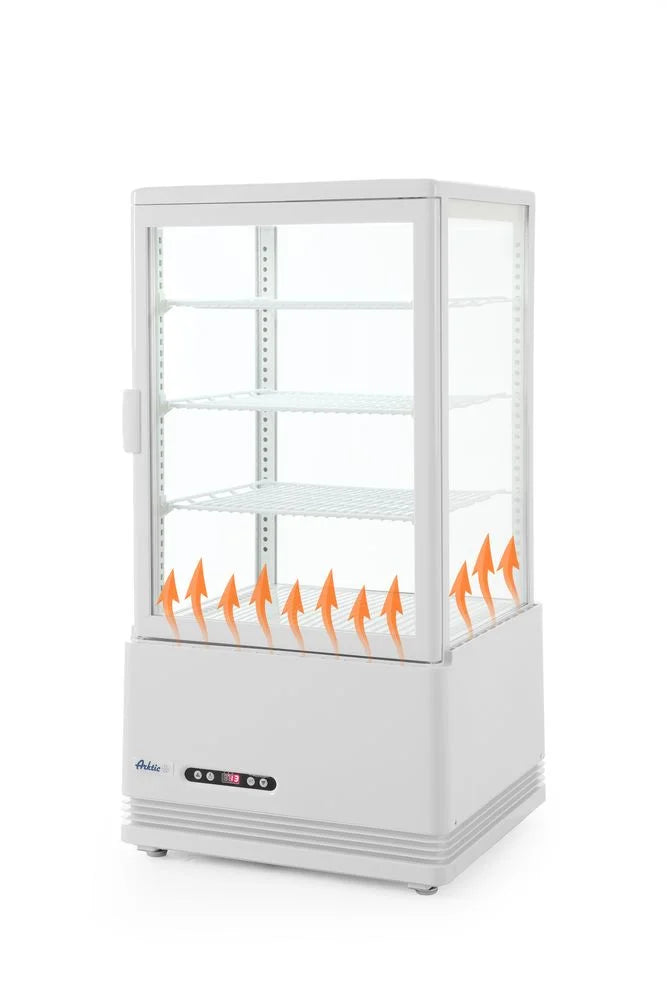 Aufsatz Vitrine schwarz 78 l Anti-Beschlag Höhe 966 mm