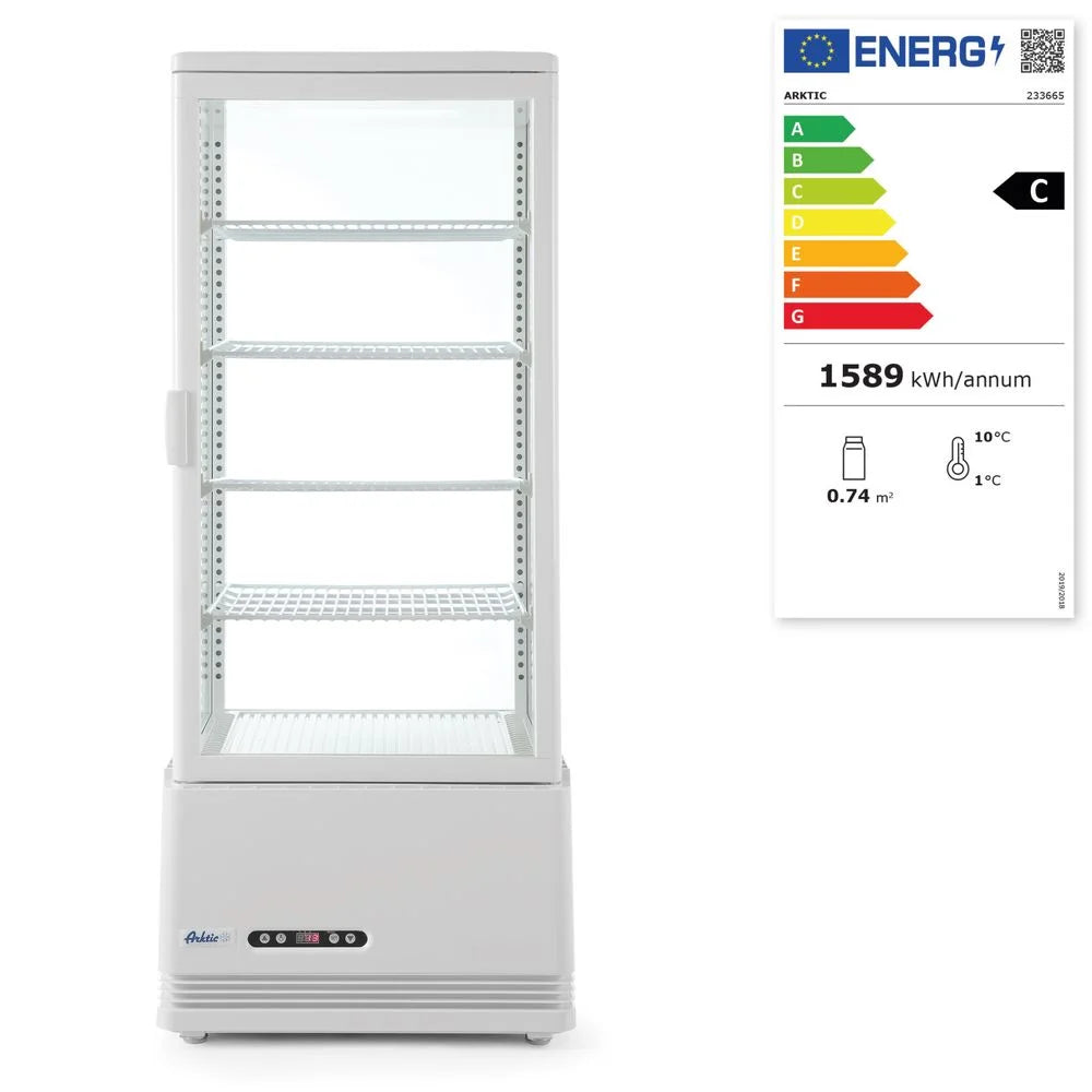 Aufsatz Vitrine weiß 98l Anti-Beschlag Höhe 1116mm