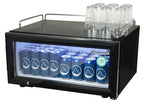 Réfrigérateur professionnel mini-bar noir/blanc - 22 l - porte vitrée - froid statique 