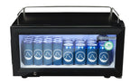 Réfrigérateur professionnel mini-bar noir/blanc - 22 l - porte vitrée - froid statique 