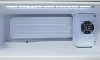 Réfrigérateur professionnel mini-bar argenté/blanc - 22 l - porte vitrée - froid statique 