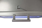 Réfrigérateur professionnel mini-bar argenté/blanc - 22 l - porte vitrée - froid statique 