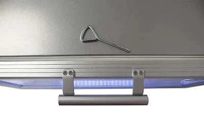 Réfrigérateur professionnel mini-bar argenté/blanc - 22 l - porte vitrée - froid statique 