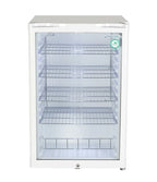 Armoire réfrigérée à boissons blanche - 130 l - porte vitrée - froid statique 