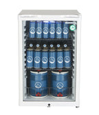 Armoire réfrigérée à boissons blanche - 130 l - porte vitrée - froid statique 
