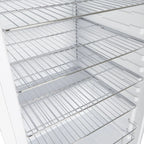 Armoire réfrigérée à boissons blanche - 130 l - porte vitrée - froid statique 