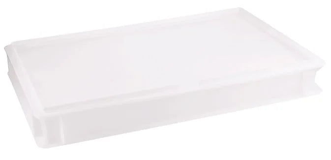 Bac à pâtons à pizza, blanc en polyéthylène, 60x40x7,5cm