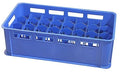 Casier à verres 32 compartiments, bleu, pour verres 0,3 - 0,4 L