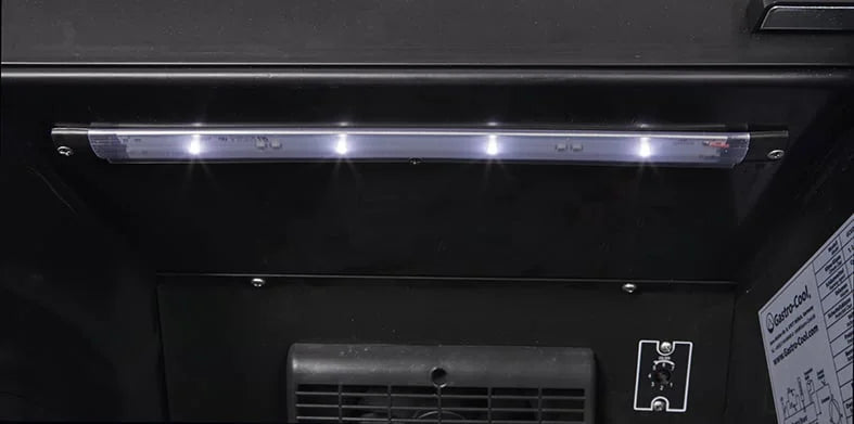 Gastro-Cool GD175 Getränkekühlschrank Retro Slim 212 Liter schwarz/schwarz, LED