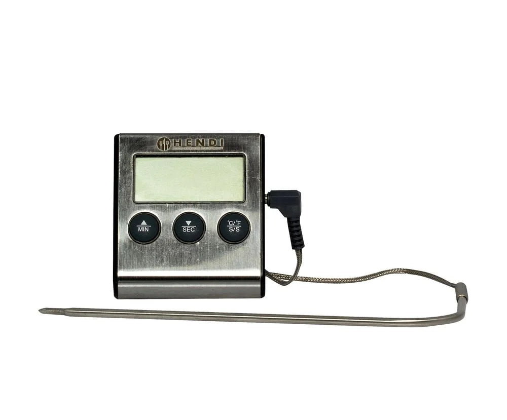 Thermomètre à sonde avec minuterie - 65x70x17mm