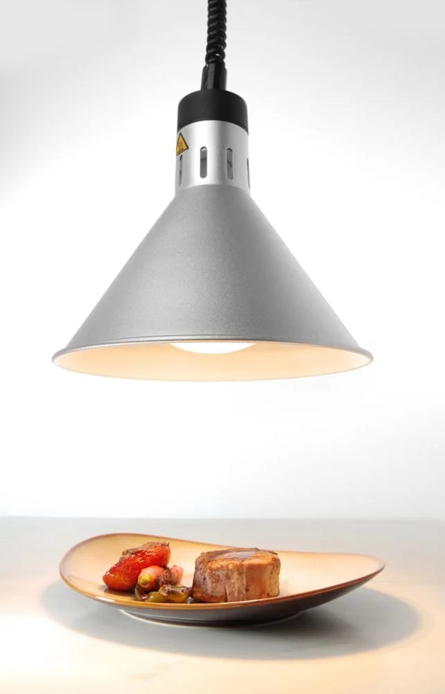 Höhenverstellbare Wärmelampe, konisch - Silber