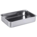Plat de présentation / plat à gratin 30 cm en acier inoxydable 18/10, poli satiné mat