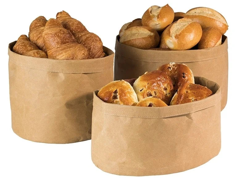 APS Brottasche -PAPERBAG- rund, Ø 17 cm x H: 11 cm, Schwarz