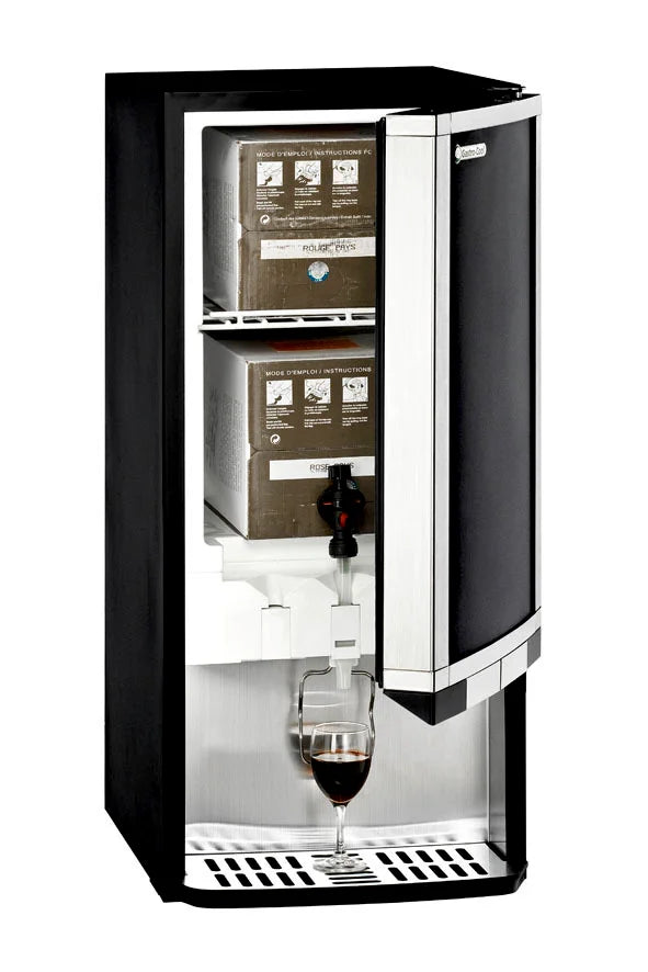 Gastro-Cool BIB20 armoire réfrigérée distributrice Bag-in-Box 2 x 10 litres noire, 2 boissons différentes