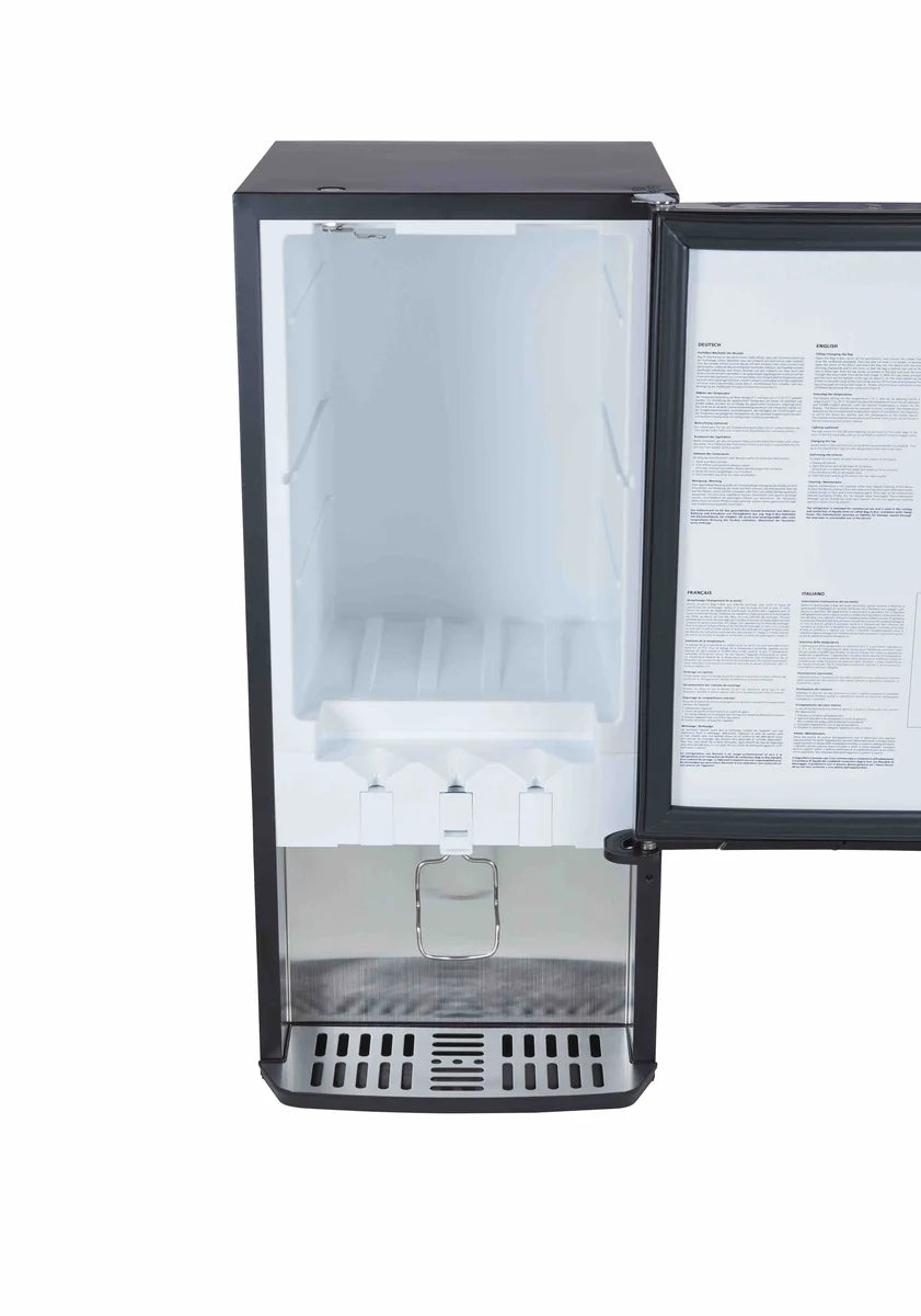 Gastro-Cool BIB20 armoire réfrigérée distributrice Bag-in-Box 2 x 10 litres noire, 2 boissons différentes
