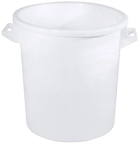 Tonne en plastique en polyéthylène blanc 50 L - sans couvercle
