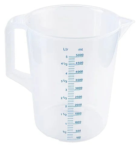 Verre doseur en polypropylène, 5 Ltr.