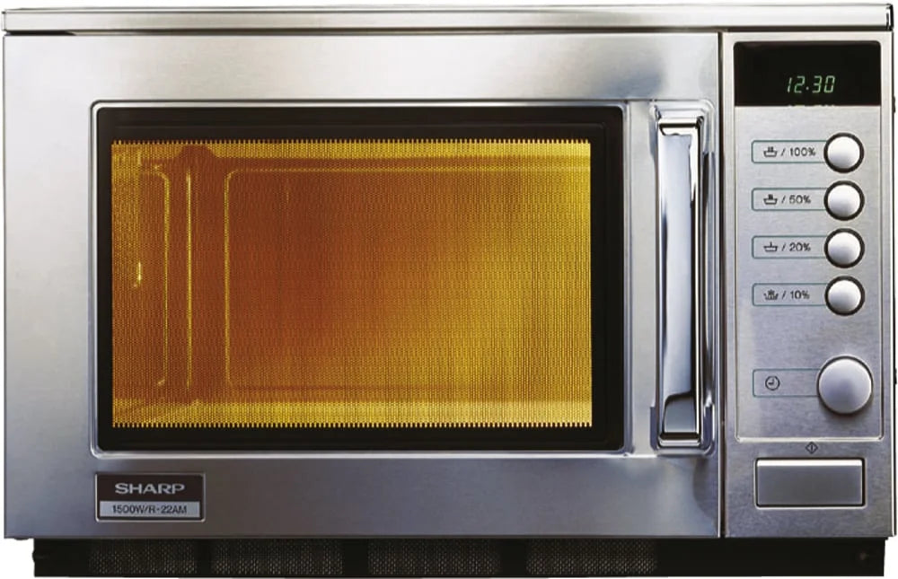 SHARP Micro-ondes professionnel 1500 W avec commande par bouton rotatif et affichage LCD