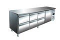 SARO Table réfrigérée avec 1 porte + 3x2 tiroirs, modèle KYLJA 4160 TN