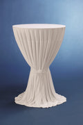 Housse de table haute événementielle, 100% polyester, sans poches pour pieds, bleu foncé