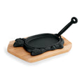 Servierpfanne Cast Iron 35, mit Holzuntersetzer, 27 x 16 x 2 cm