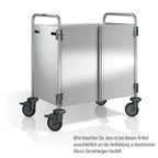 B.PRO Habillage de chariot de service inox 3 faces avec portes battantes frontales pour SW 8x5