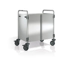 B.PRO Habillage de chariot de service inox 3 faces avec portes battantes frontales pour SW 8x5