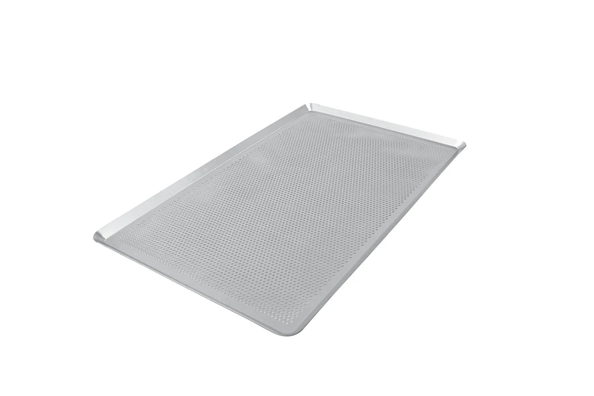 Schneider Plaque de cuisson perforée en aluminium GN 1/1 avec des perforations de 3 mm, bords relevés sur 4 côtés