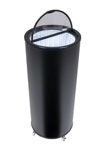 Gastro-Cool PT75 Party-Cooler / Kühltonne 73 Liter mit Glasdeckel schwarz, auf Rollen