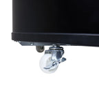 Gastro-Cool PT75 refroidisseur de fête / baril réfrigérant 73 litres avec couvercle en verre et cadre décoratif argenté + LED, sur roulettes