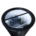 Gastro-Cool PT85 Party-Cooler / Kühltonne 86 Liter mit Glasdeckel schwarz