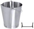 Seau en inox avec bec verseur, 10 litres, diamètre 26 cm, hauteur 30 cm